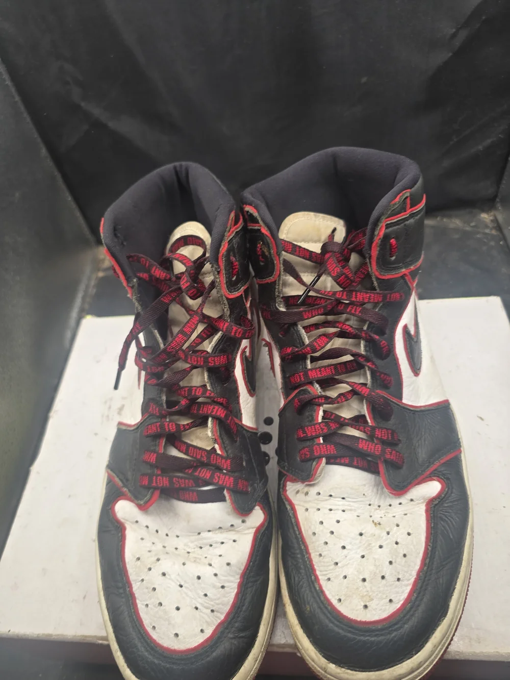 Jordan Men's High-Top Sneakers Black White‎ Red